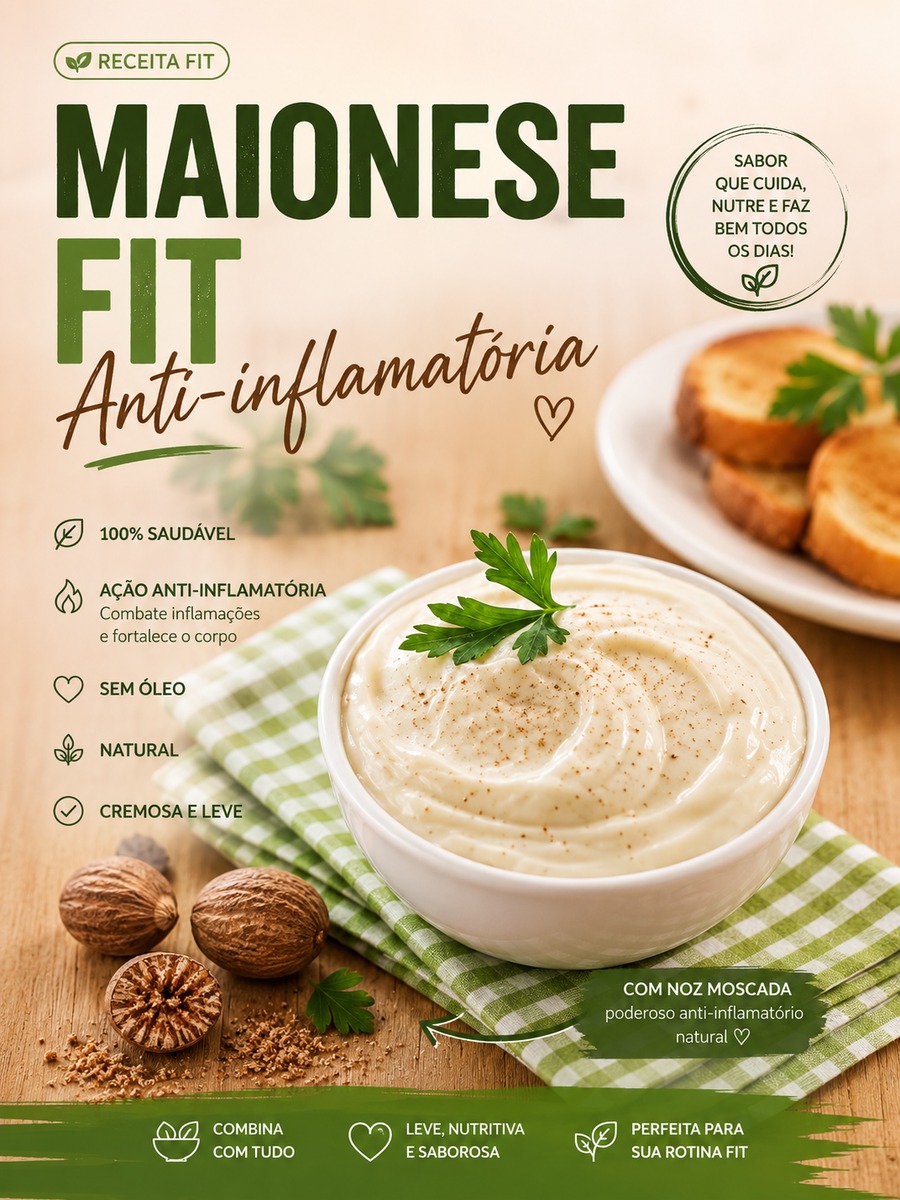 Maionese FIT Anti-inflamatória com noz moscada